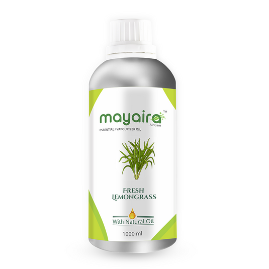 Mayaira Fresh Lemongrass Essential/Vaporizer Oil | Air Freshener Refill | Long-Lasting Odour Eliminator for Home & Office | 1000ml
