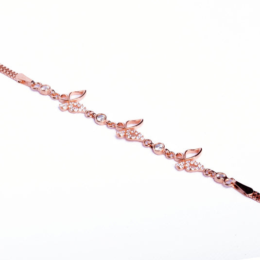 Rosegold Butterfly Charm Bracelet
