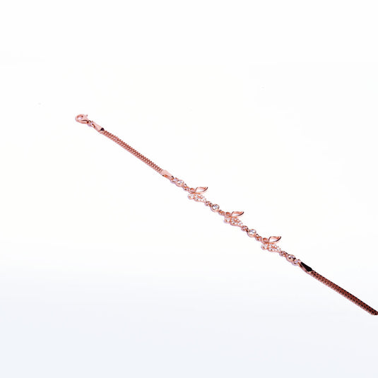 Rosegold Butterfly Charm Bracelet