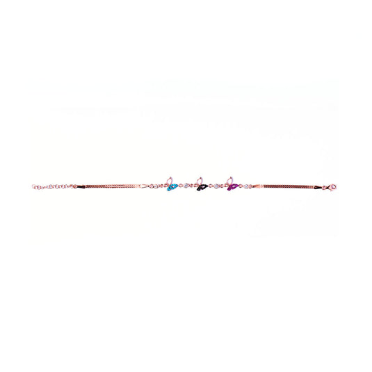Rosegold Multicolor Butterfly Bracelet