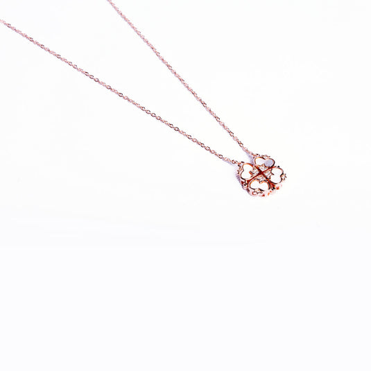 Rosegold Clover-Heart Neckpiece
