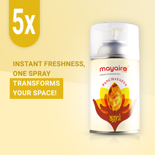 Panchatatva Agni | Aerosol Automatic Air Freshener Refill | Long-Lasting Odour Eliminator for Home & Office | (300ml)