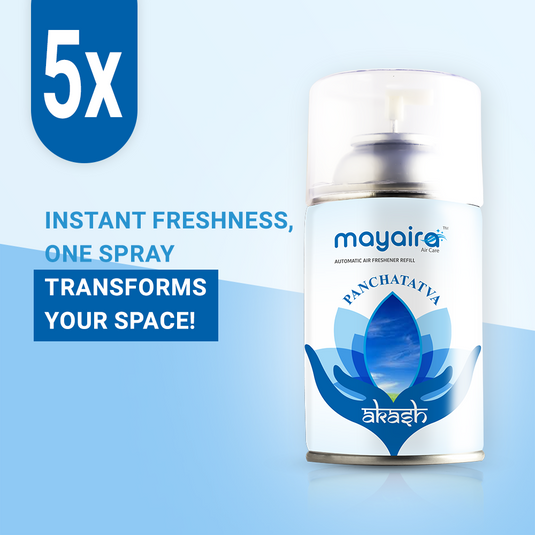 Panchatatva Akash| Aerosol Automatic Air Freshener Refill | Long-Lasting Odour Eliminator for Home & Office | (300ml)