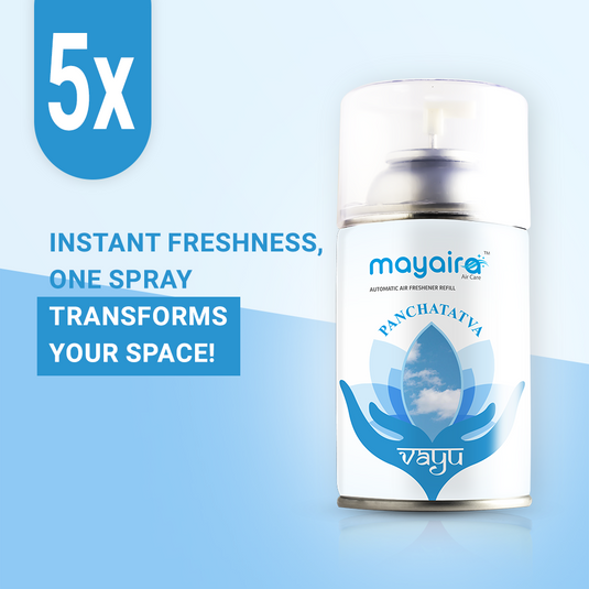Panchatatva Vayu | Aerosol Automatic Air Freshener Refill | Long-Lasting Odour Eliminator for Home & Office | (300ml)