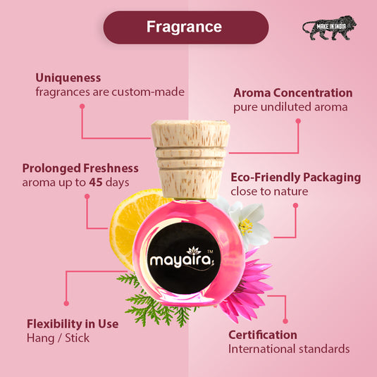 Mayaira Aqua Fresh / Citrus 15ml each Wooden Diffuser for Home Air Freshener with Essential Oils (Combo Pack of 2)