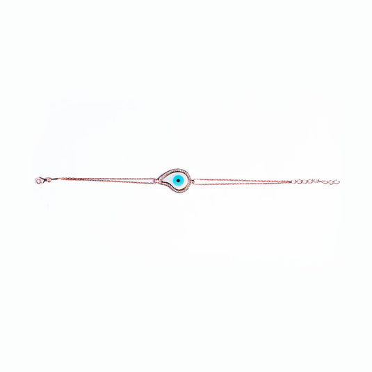 RoseGold Counch Evil Eye Bracelet