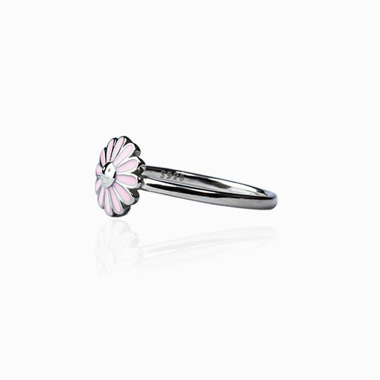 Baby Pink Enamel Flower Ring