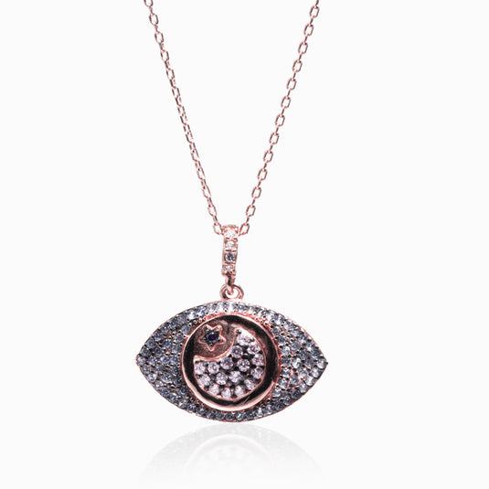 3D Stareye Zircon Pendant & Chain