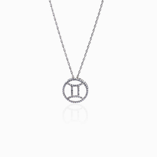 Gemini silver pendant with Chain