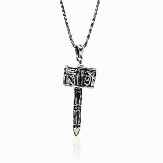 Tibetan Prayer Wheel Pendant