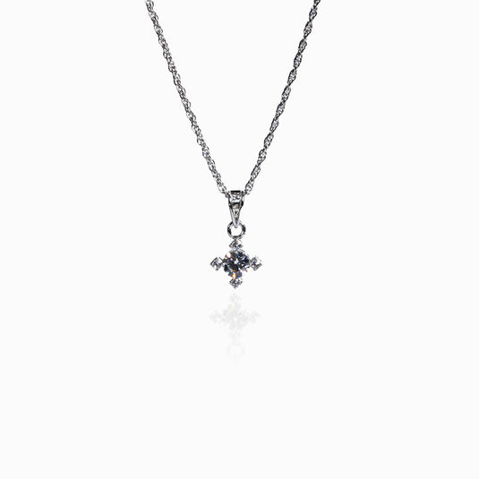 Solitaire Zircon Star Stones Pendant with Chain
