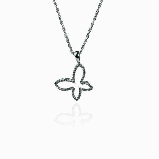 Butterfly Charm Pendant with Chain
