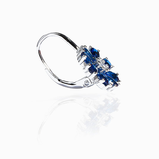 Blue octopetala Zircon Earings