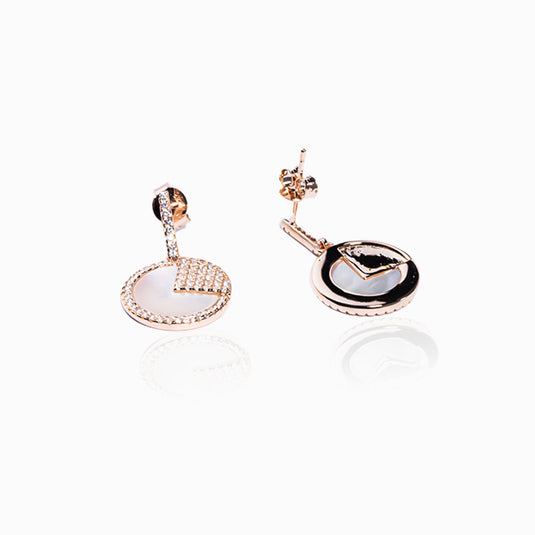 RoseGold PacM Studs