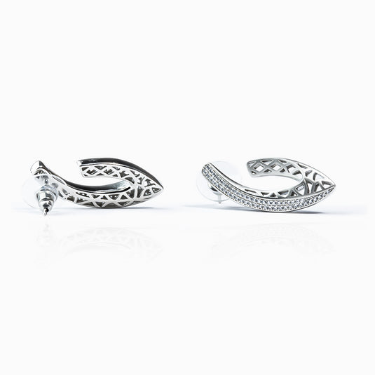 Halo Loop Silver Studs Earings
