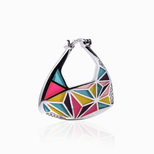 Prizm Multi color Enamel Earrings