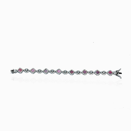 Pink Cube Zirconium Bracelet