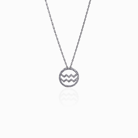 Aquarius Silver Pendant with Chain
