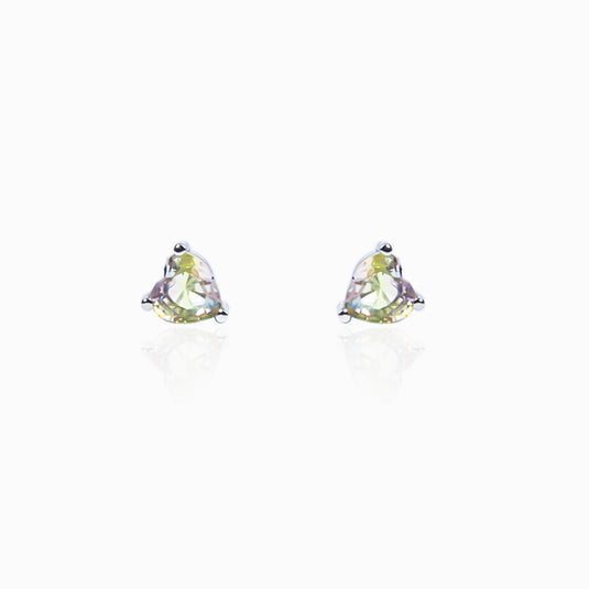 Zirconia Yellow Sapphire Studs with Pendant & Chain