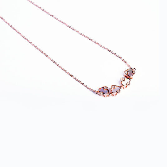 Rosegold Clover-Heart Neckpiece