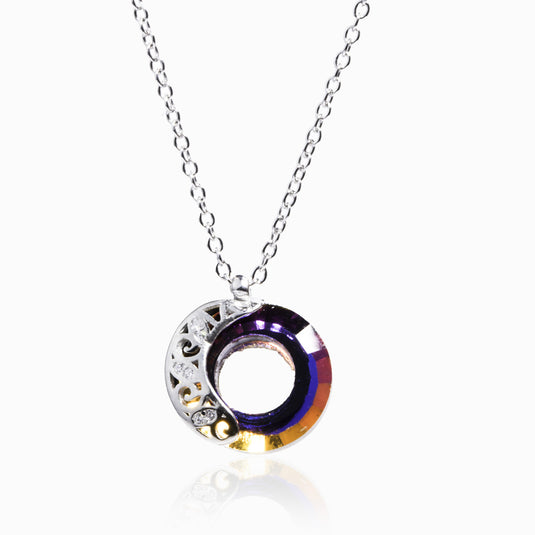 Moon Eyes Rainbow Pendant and Chain