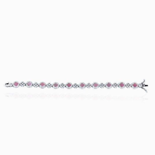 Pink Clover Zirconium Bracelet