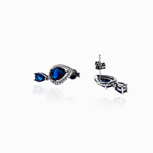 Sapphire Zircon Drop Earrings