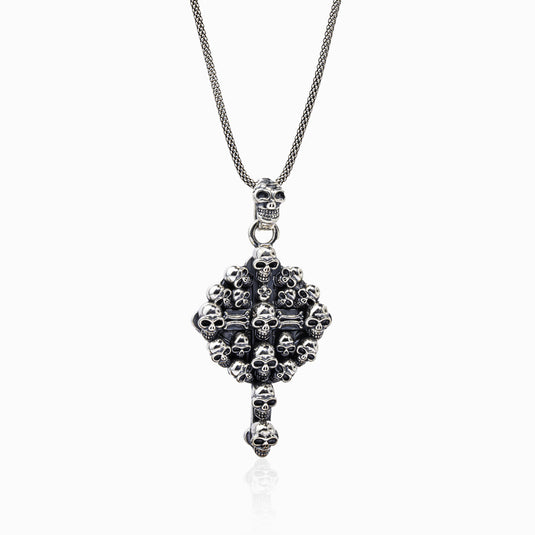 Dark Skulls Cross Pendant