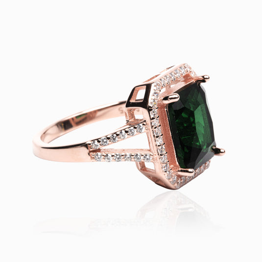 Carat Line Emerald Green Zircon Ring