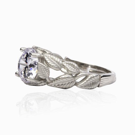 Infinity Eye Zirconium Leaf Ring