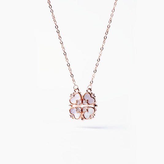 Rosegold Clover-Heart Neckpiece