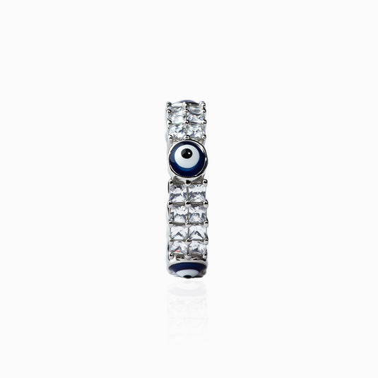Evil eye Double Zirconium Band Ring