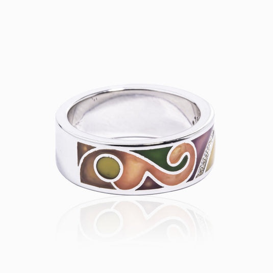 Waves of Love Enamel Ring
