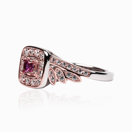 Ruby Red RoseGold SIGNET Ring
