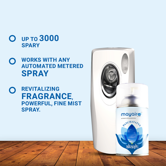 Panchatatva Akash| Aerosol Automatic Air Freshener Refill | Long-Lasting Odour Eliminator for Home & Office | (300ml)