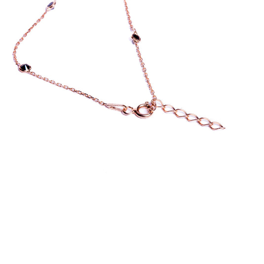 Rosegold Black Stone Fine Bracelet