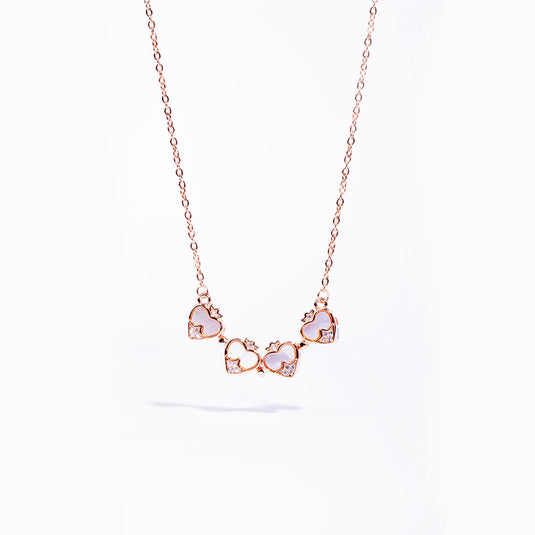 Rosegold Clover-Heart Neckpiece