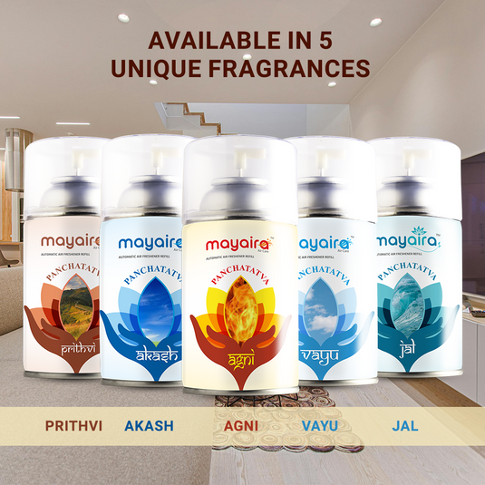 Panchatatva Vayu | Aerosol Automatic Air Freshener Refill | Long-Lasting Odour Eliminator for Home & Office | (300ml)