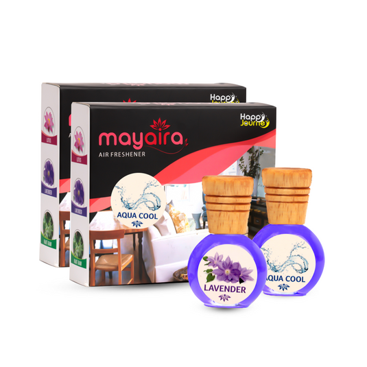 Mayaira Aqua Fresh / Raat Rani 15ml each Wooden Diffuser for Home Air Freshener with Essential Oils (Combo Pack of 2)