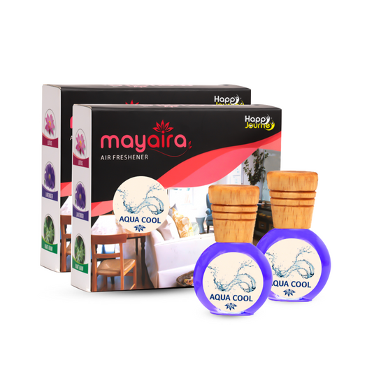 Mayaira Aqua Fresh / Aqua Fresh 15ml each Wooden Diffuser for Home Air Freshener with Essential Oils (Combo Pack of 2)
