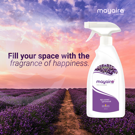 Mayaira Fabric and Air Freshener Relaxing Lavender Spray | Long-Lasting Odour Eliminator for Home & Office | 500ml