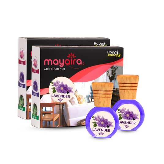 Mayaira Lavender / Lavender 15ml each Wooden Diffuser for Home Air Freshener with Essential Oils (Combo Pack of 2)