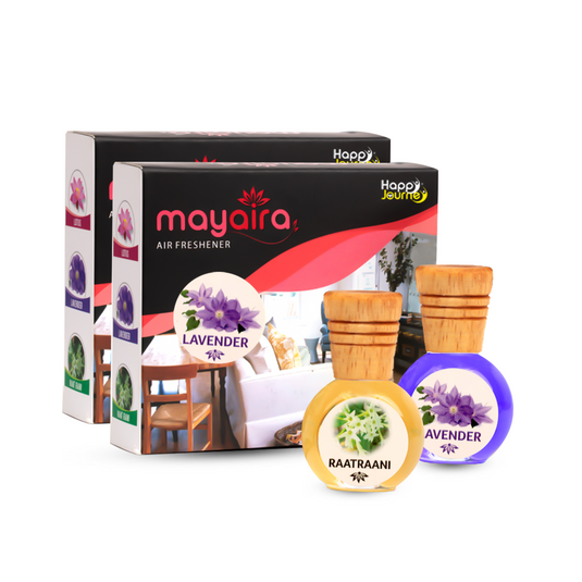 Mayaira Raat Rani / Raat Rani 15ml each Wooden Diffuser for Home Air Freshener with Essential Oils (Combo Pack of 2)