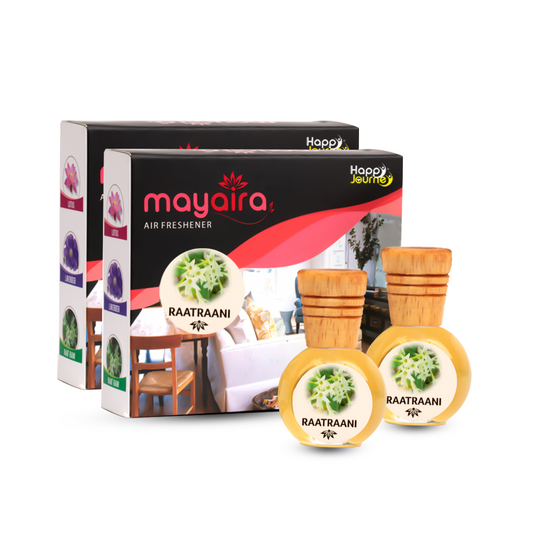 Mayaira Raat Rani / Raat Rani 15ml each Wooden Diffuser for Home Air Freshener with Essential Oils (Combo Pack of 2)