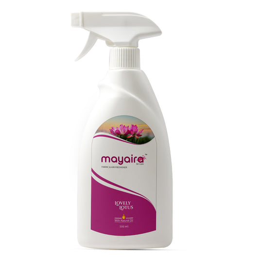 Mayaira Fabric and Air Freshener Lovely Lotus Spray | Long-Lasting Odour Eliminator for Home & Office | 500ml