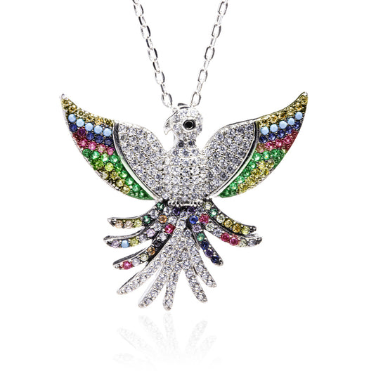 Phoenix Zircon Pendant & Chain
