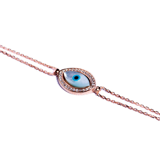 RoseGold Big Evil Eye Bracelet