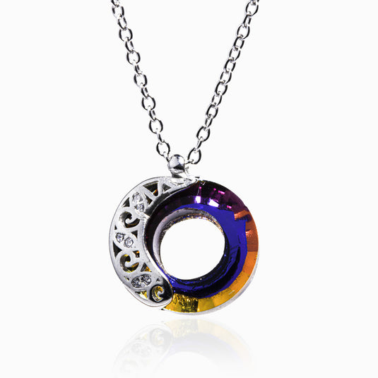 Moon Eyes Rainbow Pendant and Chain