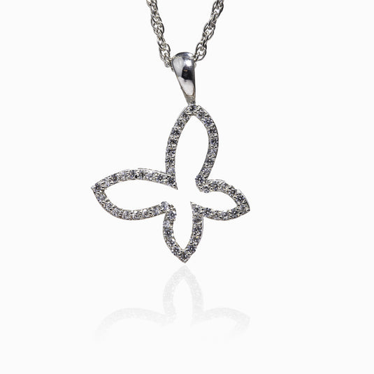 Butterfly Charm Pendant with Chain
