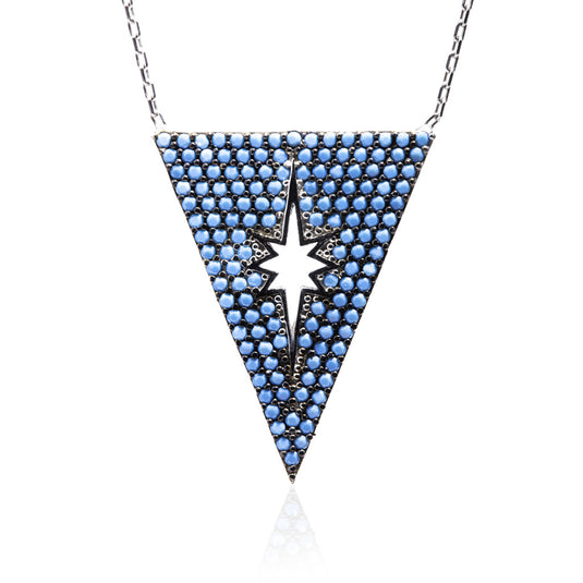 Turquoise Cluster Pendant with Chain